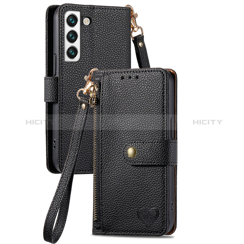 Coque Portefeuille Livre Cuir Etui Clapet S15D pour Samsung Galaxy S22 Plus 5G Noir Plus