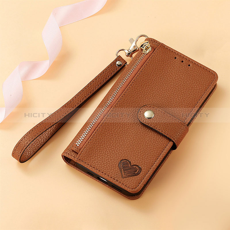 Coque Portefeuille Livre Cuir Etui Clapet S16D pour Nothing Phone 2 Marron Plus