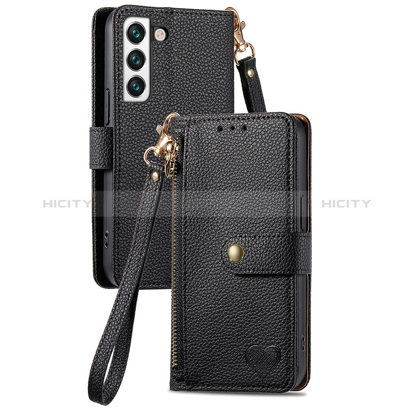 Coque Portefeuille Livre Cuir Etui Clapet S16D pour Samsung Galaxy S22 5G Noir Plus