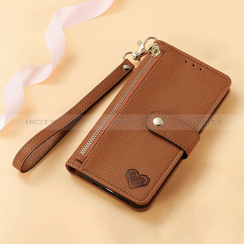 Coque Portefeuille Livre Cuir Etui Clapet S16D pour Samsung Galaxy S22 Ultra 5G Marron Plus