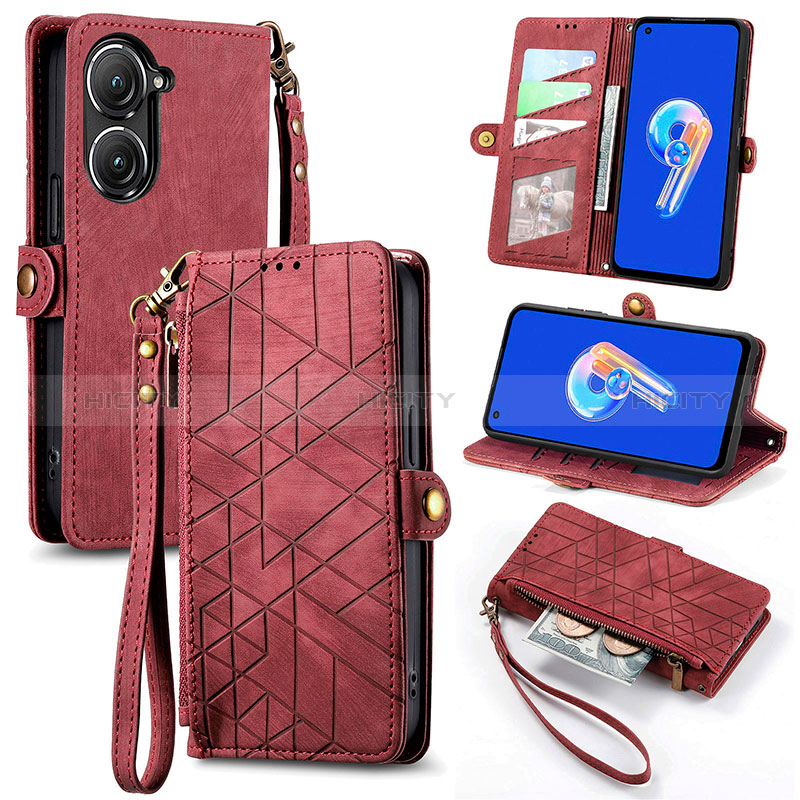 Coque Portefeuille Livre Cuir Etui Clapet S17D pour Asus Zenfone 9 Plus