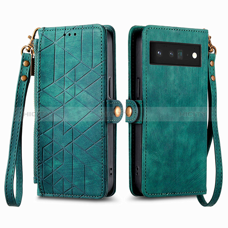 Coque Portefeuille Livre Cuir Etui Clapet S17D pour Google Pixel 6 Pro 5G Plus