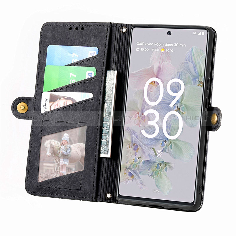 Coque Portefeuille Livre Cuir Etui Clapet S17D pour Google Pixel 6a 5G Plus