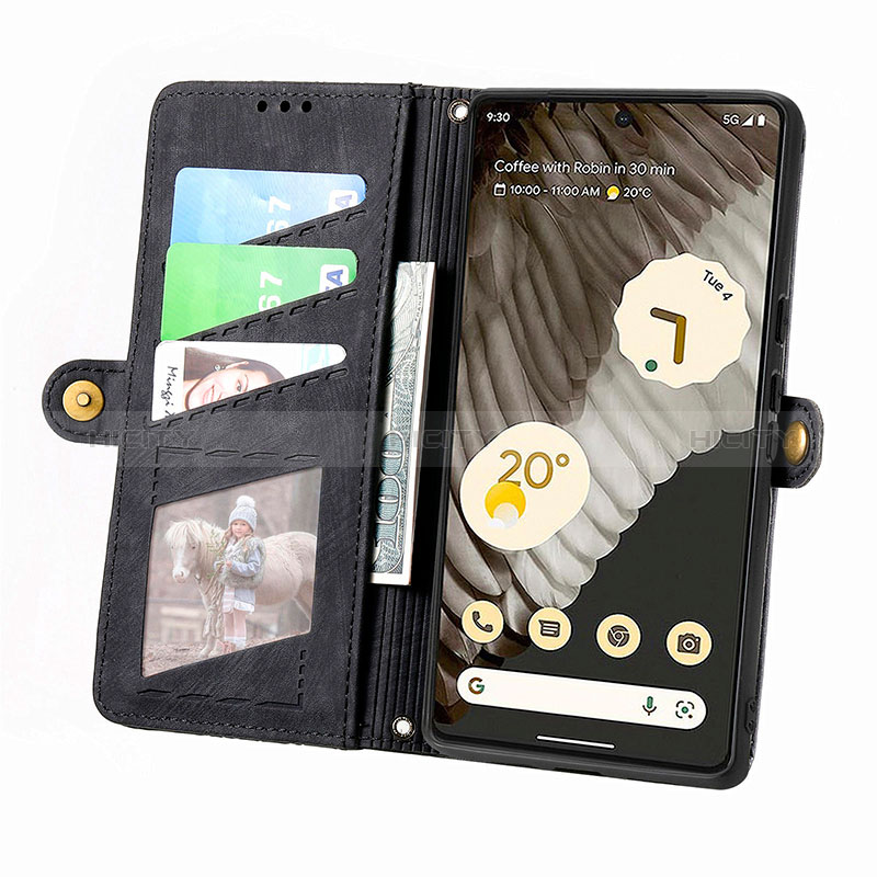 Coque Portefeuille Livre Cuir Etui Clapet S17D pour Google Pixel 7 Pro 5G Plus