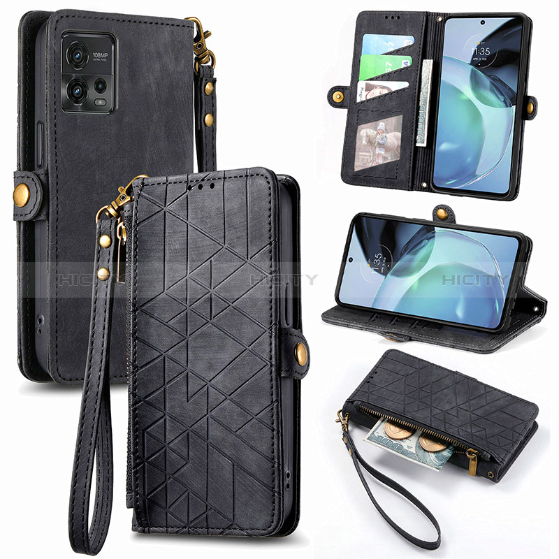 Coque Portefeuille Livre Cuir Etui Clapet S17D pour Motorola Moto G72 Plus