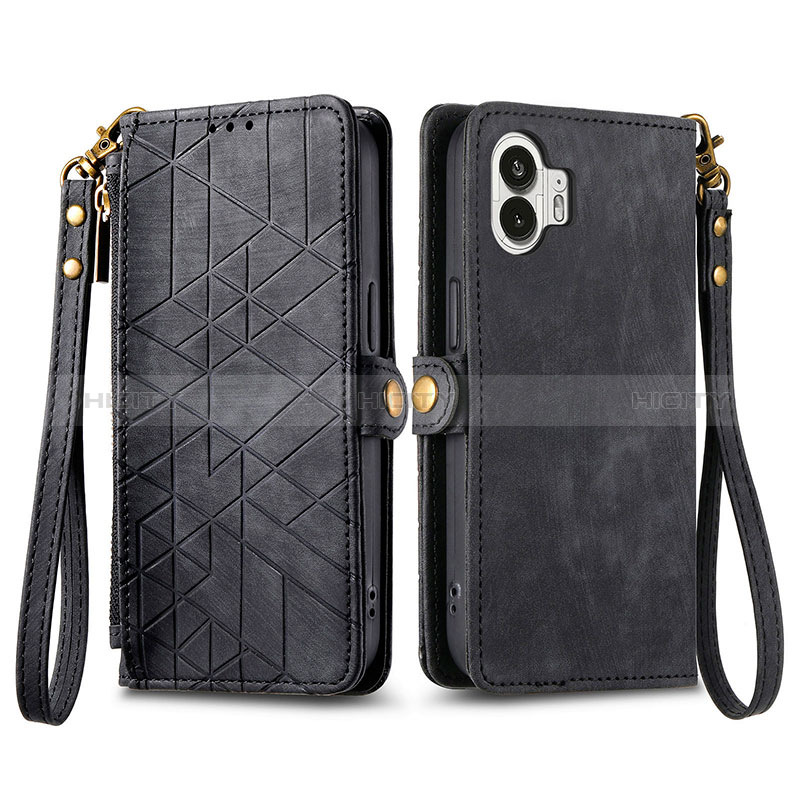 Coque Portefeuille Livre Cuir Etui Clapet S17D pour Nothing Phone 2 Plus