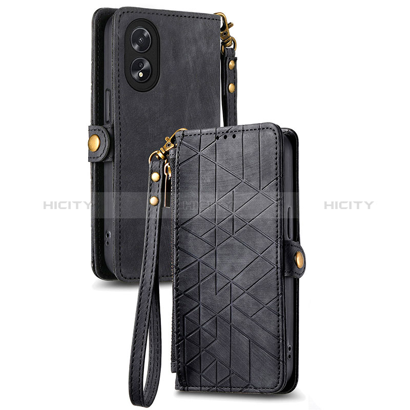 Coque Portefeuille Livre Cuir Etui Clapet S17D pour Oppo A18 Plus