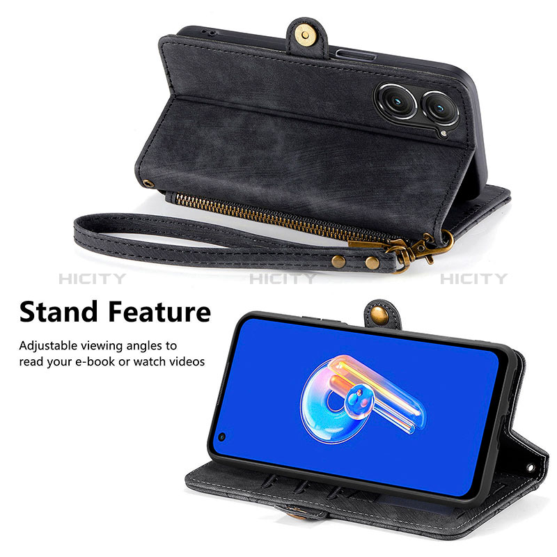 Coque Portefeuille Livre Cuir Etui Clapet S18D pour Asus Zenfone 9 Plus