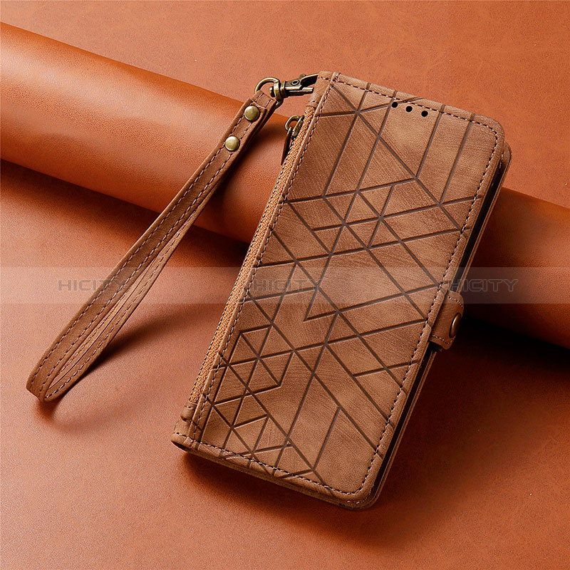 Coque Portefeuille Livre Cuir Etui Clapet S18D pour Google Pixel 6a 5G Marron Plus