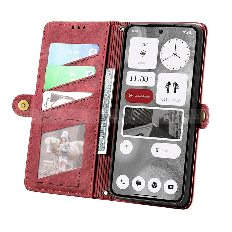 Coque Portefeuille Livre Cuir Etui Clapet S18D pour Nothing Phone 2 Plus