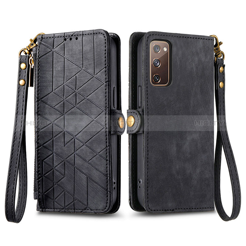 Coque Portefeuille Livre Cuir Etui Clapet S18D pour Samsung Galaxy S20 FE 4G Noir Plus