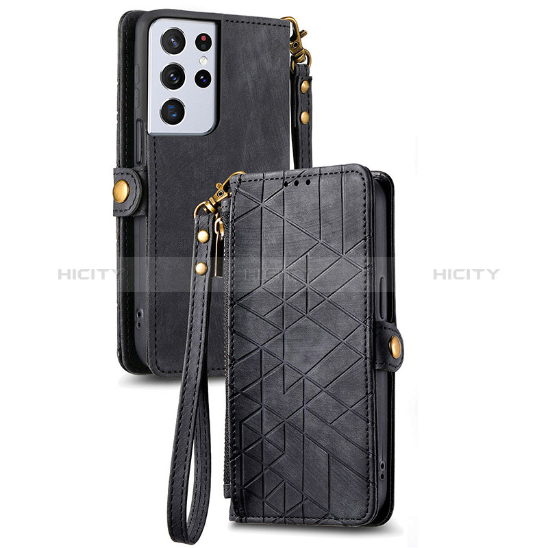 Coque Portefeuille Livre Cuir Etui Clapet S18D pour Samsung Galaxy S24 Ultra 5G Plus