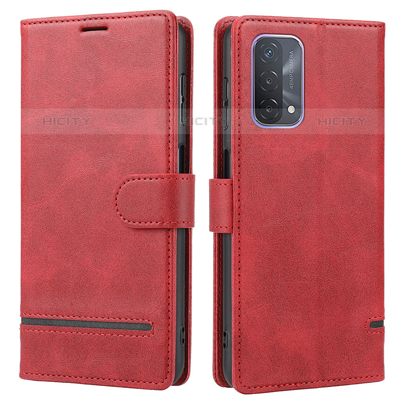 Coque Portefeuille Livre Cuir Etui Clapet SY1 pour OnePlus Nord N200 5G Rouge Plus