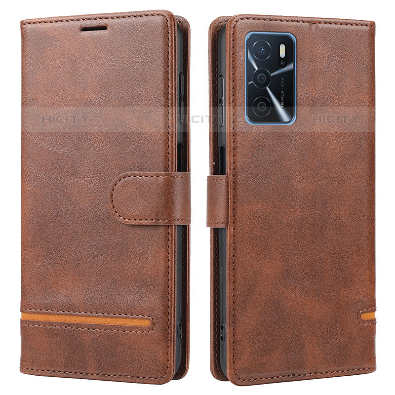 Coque Portefeuille Livre Cuir Etui Clapet SY1 pour Oppo A16s Marron Plus