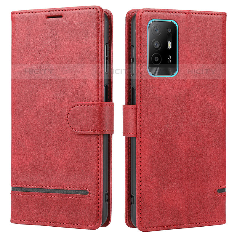 Coque Portefeuille Livre Cuir Etui Clapet SY1 pour Oppo A94 5G Rouge Plus