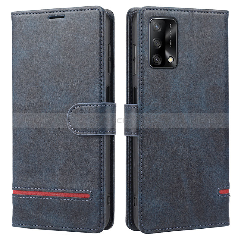 Coque Portefeuille Livre Cuir Etui Clapet SY1 pour Oppo A95 4G Bleu Plus