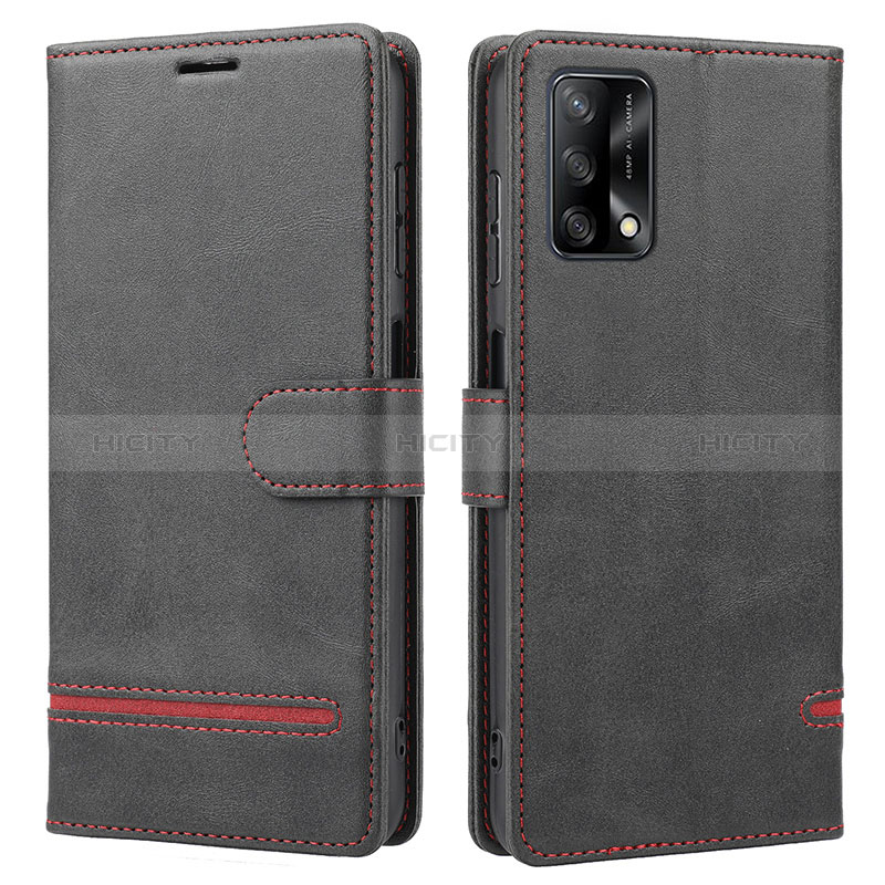 Coque Portefeuille Livre Cuir Etui Clapet SY1 pour Oppo F19 Noir Plus