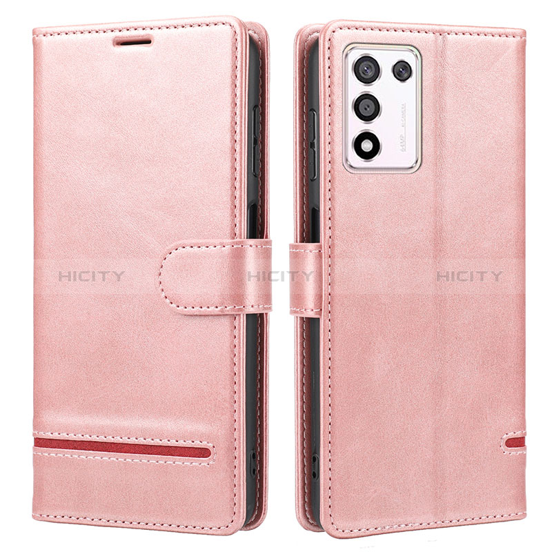 Coque Portefeuille Livre Cuir Etui Clapet SY1 pour Oppo K9S 5G Rose Plus