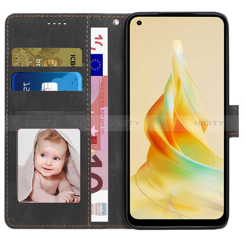 Coque Portefeuille Livre Cuir Etui Clapet SY1 pour Oppo Reno8 T 4G Plus