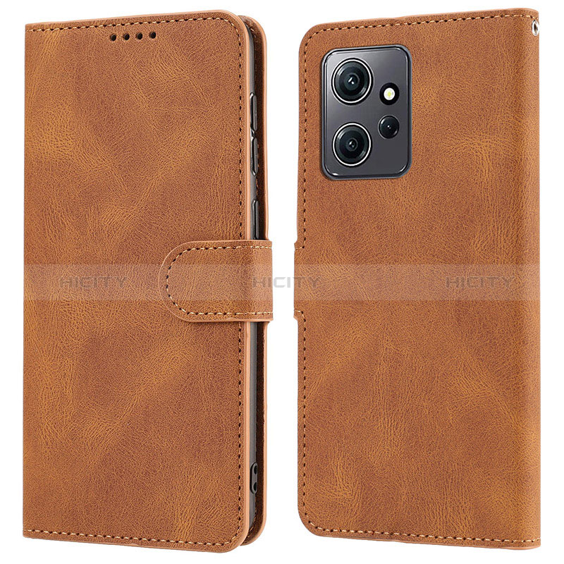 Coque Portefeuille Livre Cuir Etui Clapet SY1 pour Xiaomi Redmi Note 12 4G Marron Plus