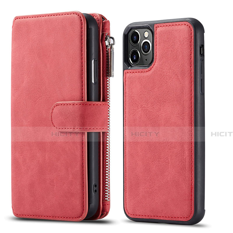 Coque Portefeuille Livre Cuir Etui Clapet T01 pour Apple iPhone 11 Pro Max Rouge Plus