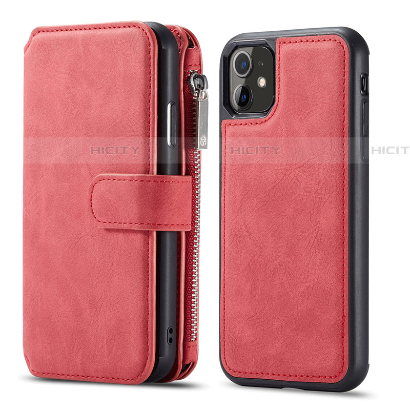 Coque Portefeuille Livre Cuir Etui Clapet T01 pour Apple iPhone 11 Rouge Plus