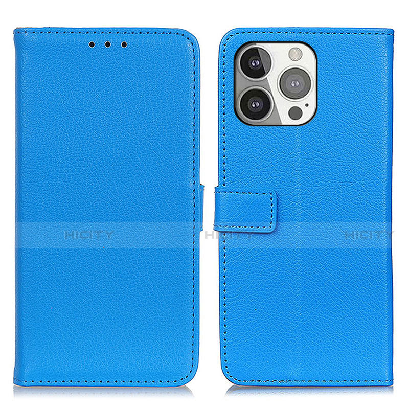 Coque Portefeuille Livre Cuir Etui Clapet T01 pour Apple iPhone 13 Pro Bleu Plus