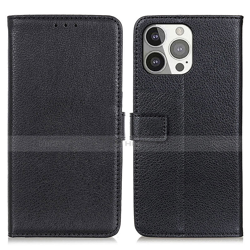 Coque Portefeuille Livre Cuir Etui Clapet T01 pour Apple iPhone 13 Pro Noir Plus