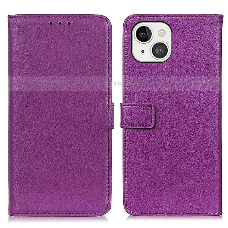 Coque Portefeuille Livre Cuir Etui Clapet T01 pour Apple iPhone 13 Violet Plus