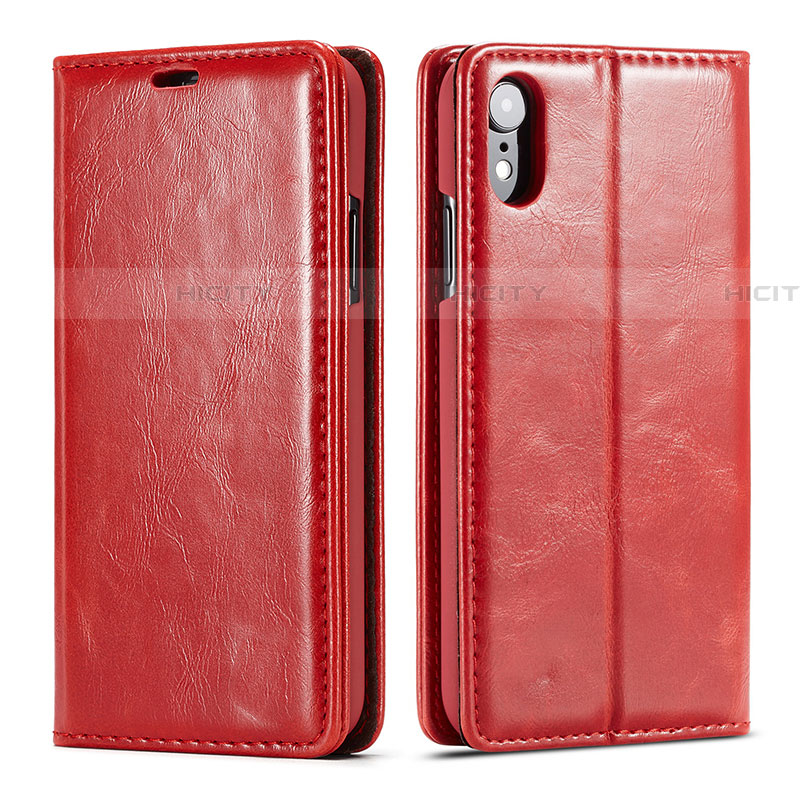 Coque Portefeuille Livre Cuir Etui Clapet T01 pour Apple iPhone XR Rouge Plus