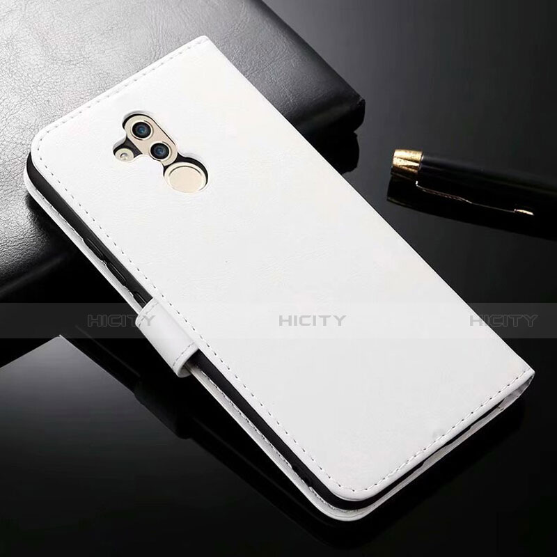 Coque Portefeuille Livre Cuir Etui Clapet T01 pour Huawei Mate 20 Lite Blanc Plus