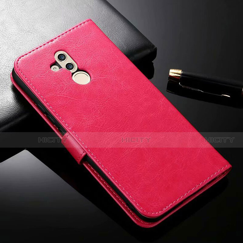 Coque Portefeuille Livre Cuir Etui Clapet T01 pour Huawei Mate 20 Lite Rouge Plus