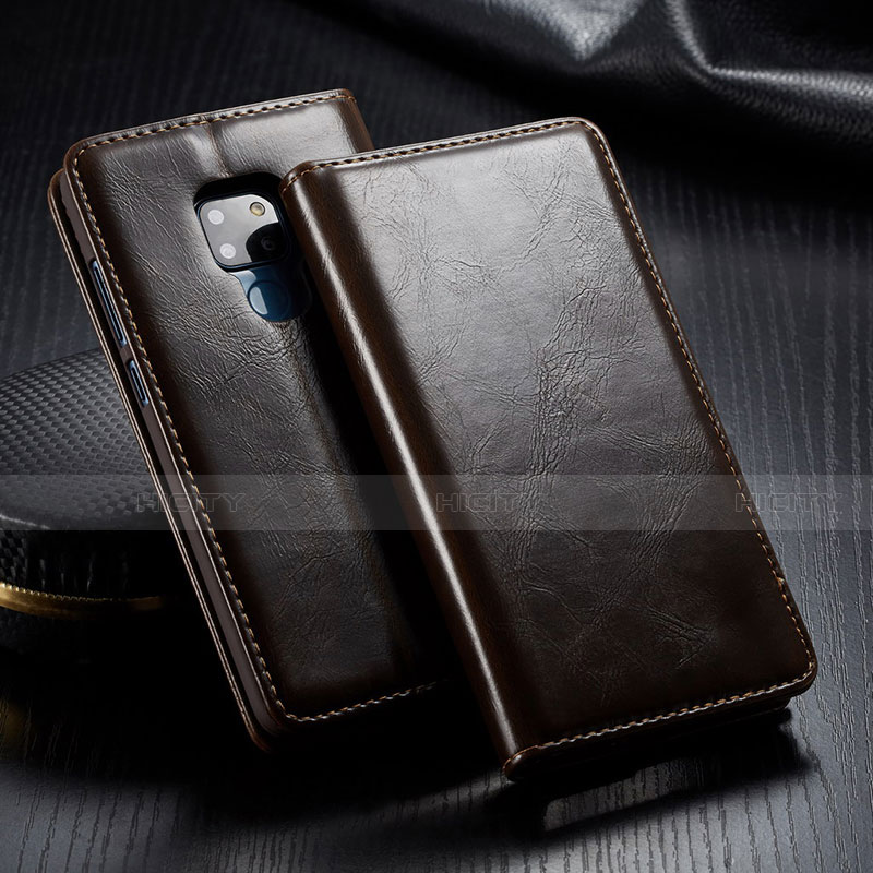 Coque Portefeuille Livre Cuir Etui Clapet T01 pour Huawei Mate 20 Marron Plus