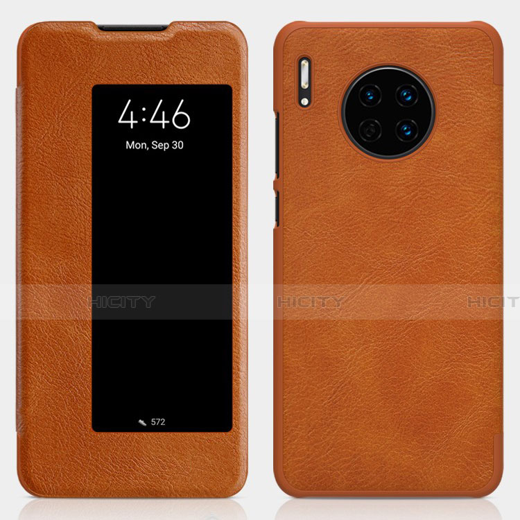 Coque Portefeuille Livre Cuir Etui Clapet T01 pour Huawei Mate 30 5G Orange Plus