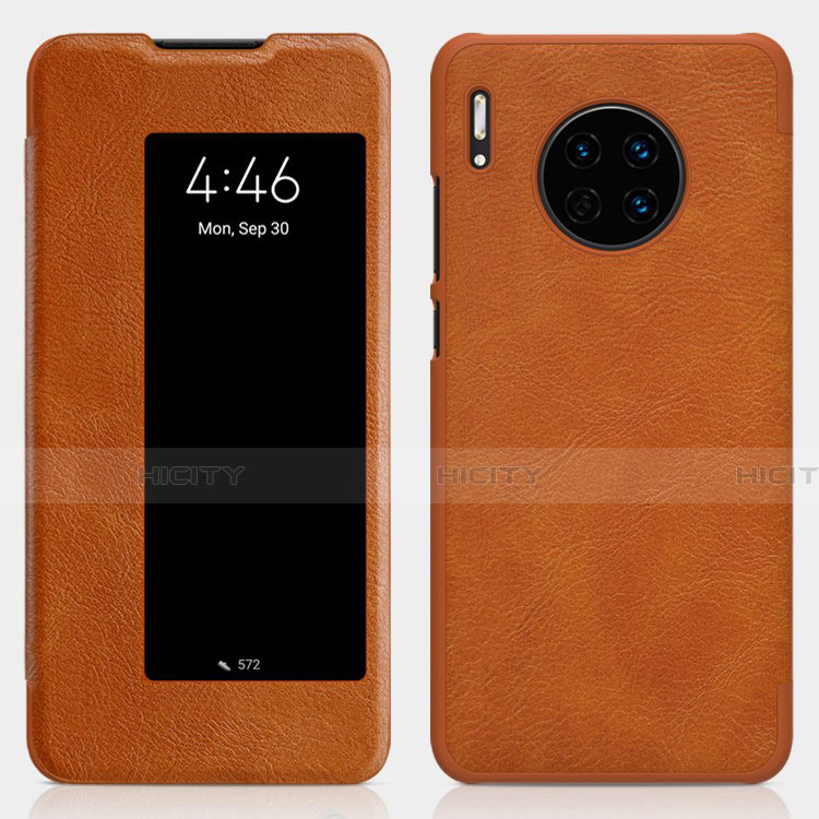 Coque Portefeuille Livre Cuir Etui Clapet T01 pour Huawei Mate 30 Pro 5G Orange Plus
