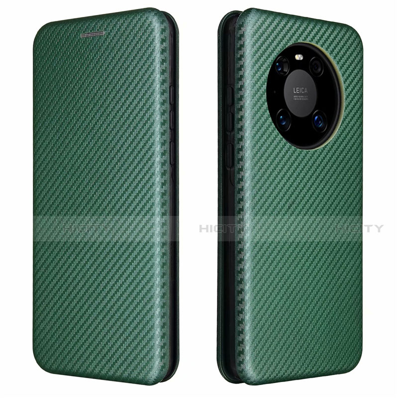 Coque Portefeuille Livre Cuir Etui Clapet T01 pour Huawei Mate 40E Pro 5G Vert Plus