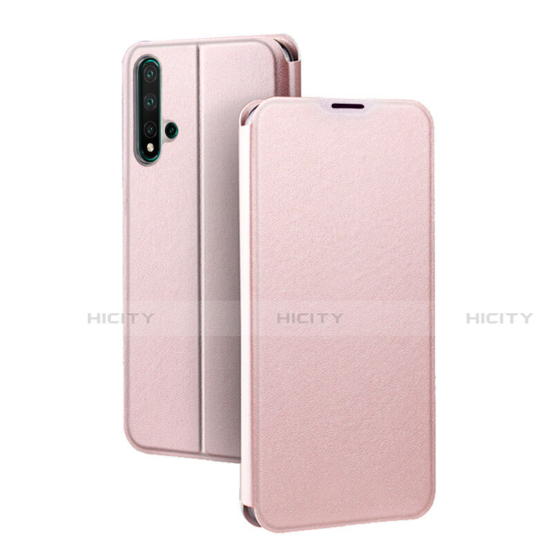 Coque Portefeuille Livre Cuir Etui Clapet T01 pour Huawei Nova 5 Or Rose Plus