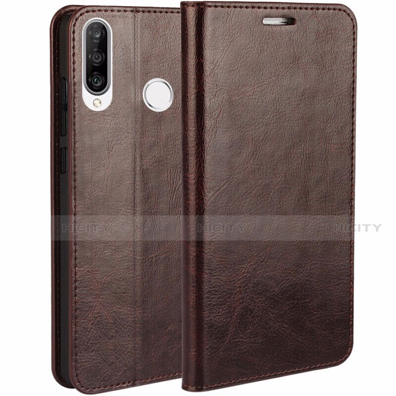 Coque Portefeuille Livre Cuir Etui Clapet T01 pour Huawei P30 Lite New Edition Marron Plus