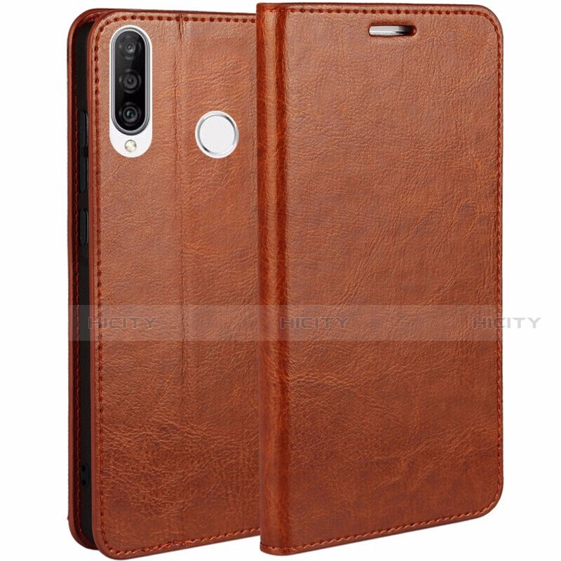 Coque Portefeuille Livre Cuir Etui Clapet T01 pour Huawei P30 Lite New Edition Orange Plus