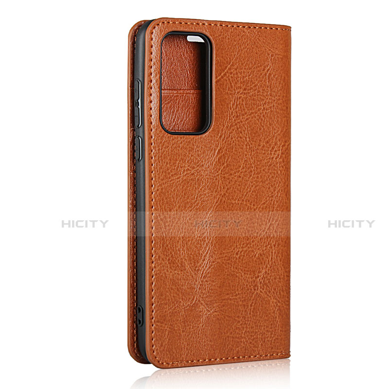 Coque Portefeuille Livre Cuir Etui Clapet T01 pour Huawei P40 Orange Plus