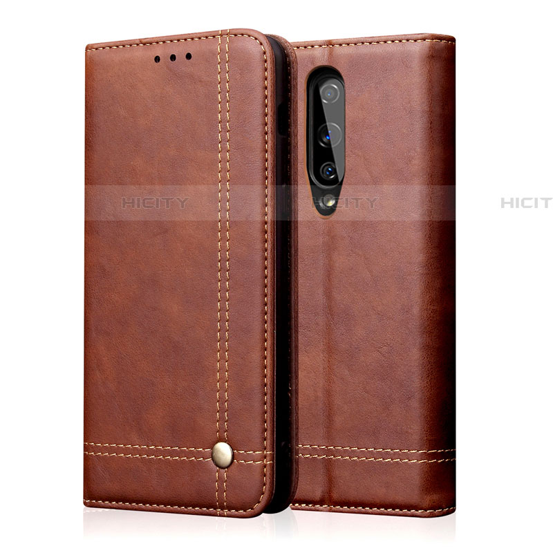 Coque Portefeuille Livre Cuir Etui Clapet T01 pour OnePlus 8 Marron Plus