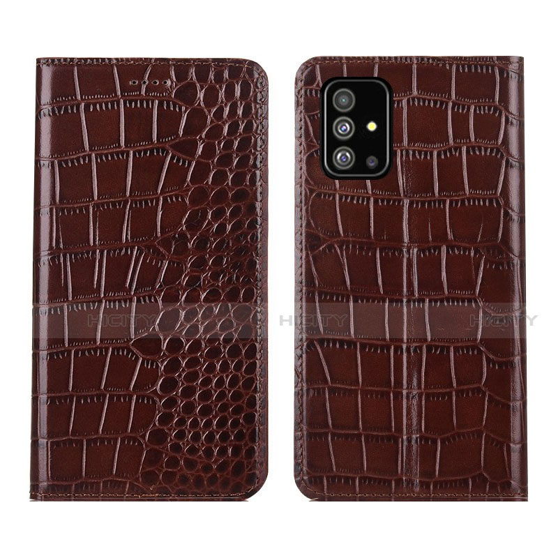 Coque Portefeuille Livre Cuir Etui Clapet T01 pour Samsung Galaxy A51 5G Marron Plus