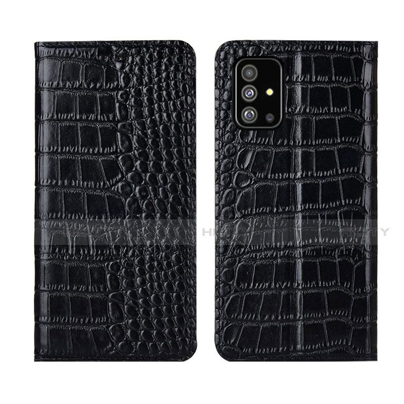 Coque Portefeuille Livre Cuir Etui Clapet T01 pour Samsung Galaxy A51 5G Noir Plus