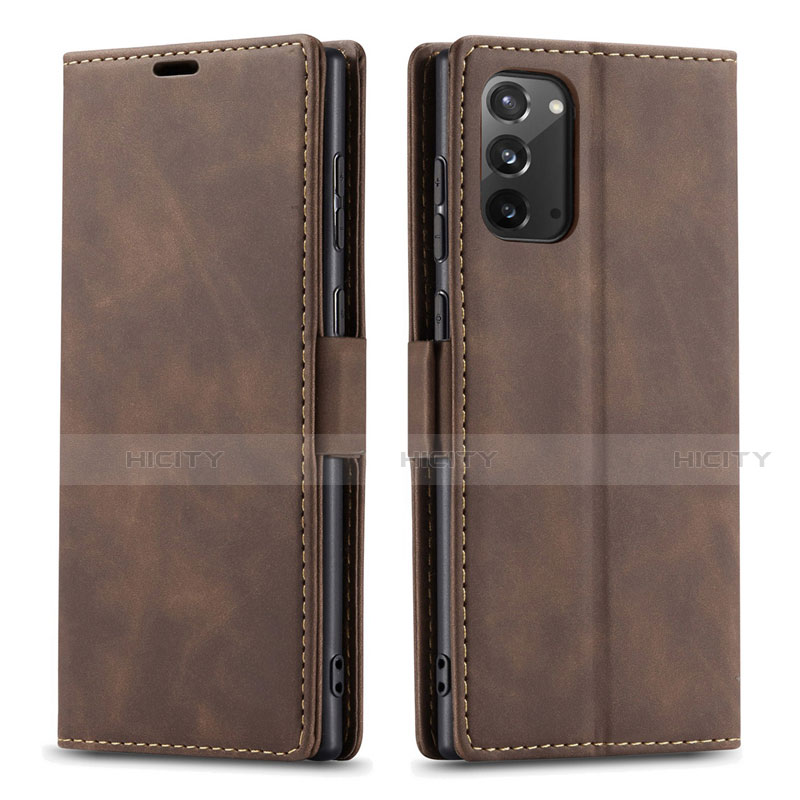 Coque Portefeuille Livre Cuir Etui Clapet T01 pour Samsung Galaxy Note 20 5G Marron Plus