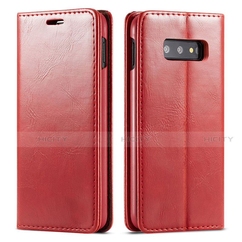 Coque Portefeuille Livre Cuir Etui Clapet T01 pour Samsung Galaxy S10e Rouge Plus