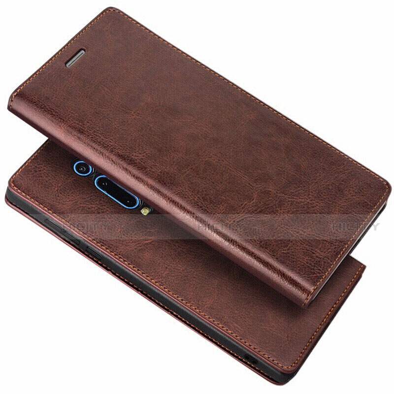 Coque Portefeuille Livre Cuir Etui Clapet T01 pour Xiaomi Mi 9T Marron Plus