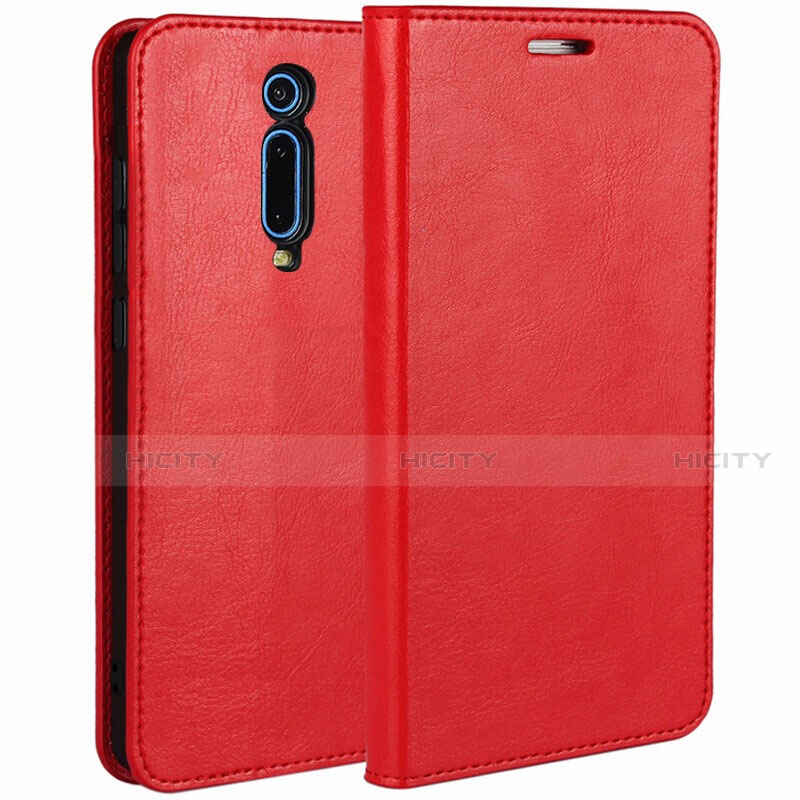 Coque Portefeuille Livre Cuir Etui Clapet T01 pour Xiaomi Mi 9T Pro Rouge Plus