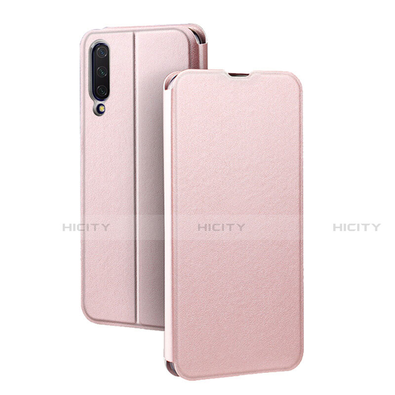 Coque Portefeuille Livre Cuir Etui Clapet T01 pour Xiaomi Mi A3 Or Rose Plus