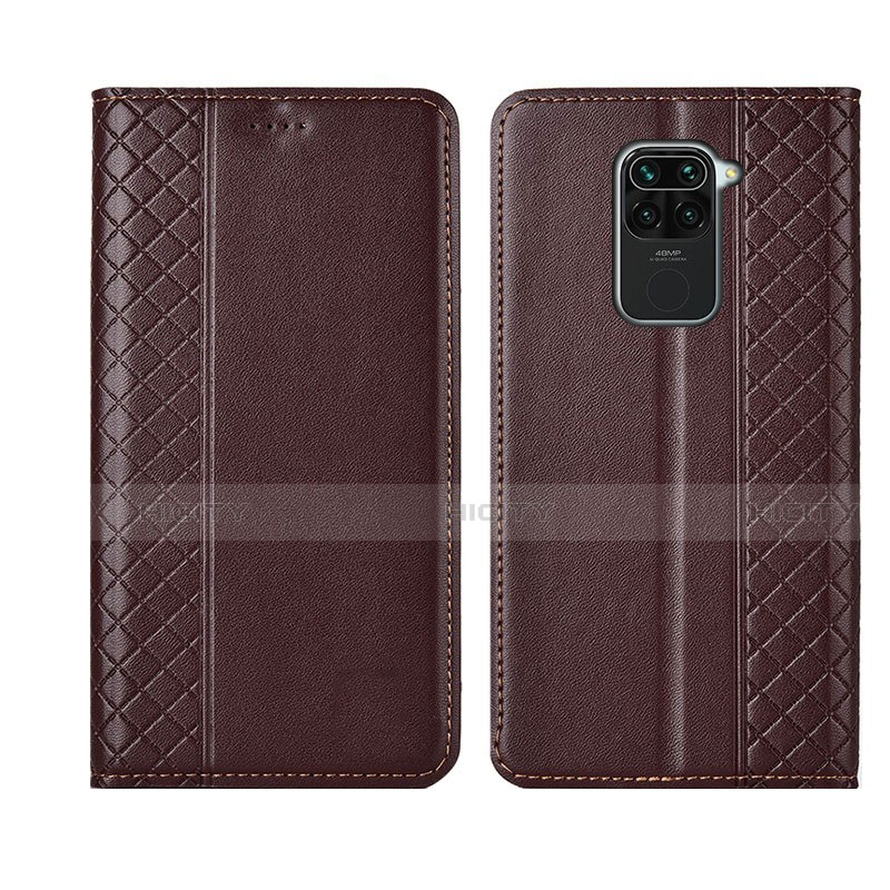 Coque Portefeuille Livre Cuir Etui Clapet T01 pour Xiaomi Redmi 10X 4G Marron Plus