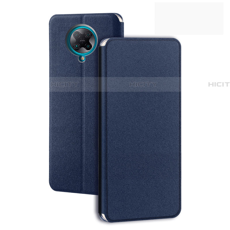 Coque Portefeuille Livre Cuir Etui Clapet T01 pour Xiaomi Redmi K30 Pro 5G Bleu Plus